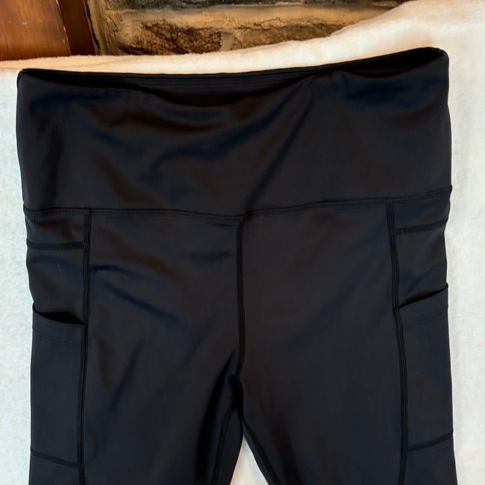 ZYIA Midnight Black brilliant high rise Activewear Leggings - Picture 4 of 5